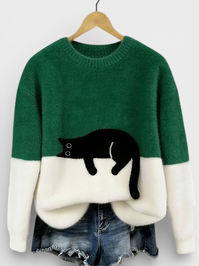 Pull Imprimé Félin pour femme, vue 8
