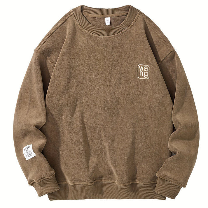 Pull Décontracté À Col Rond Avec Lettres Brodées Pour Hommes