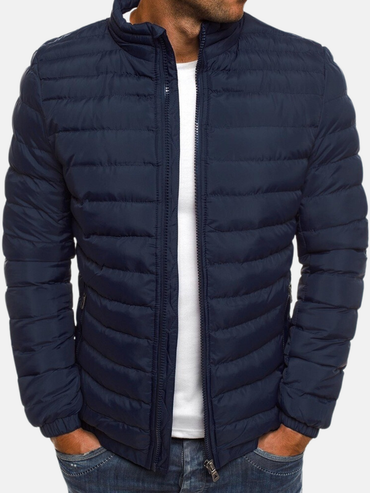 Manuel Veste Matelassée pour Homme Coupe Droite Légère avec Col Montant & Fermeture Zippée, vue 2