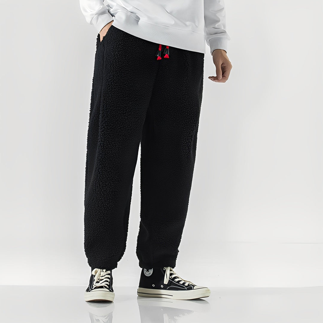 Nathaniel Pantalon Homme en Polaire Teddy Loungewear Doux et Chaud à Coupe Décontractée pour un Confort Quotidien, vue 3