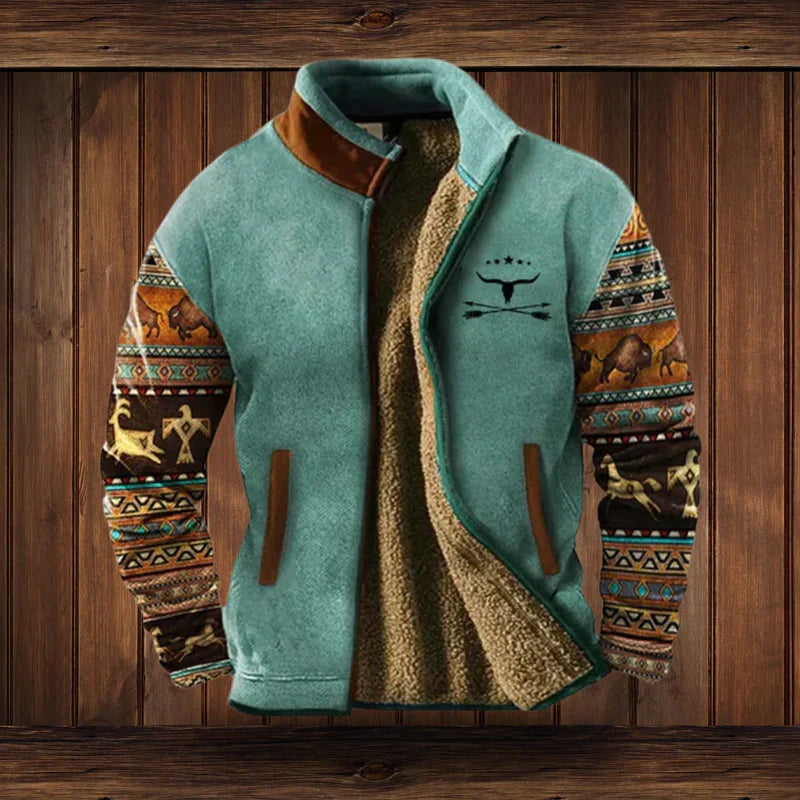 Noah Veste Chaude Style Western Doublure Polaire & Motifs Ethniques pour un Confort Hivernal, vue 3