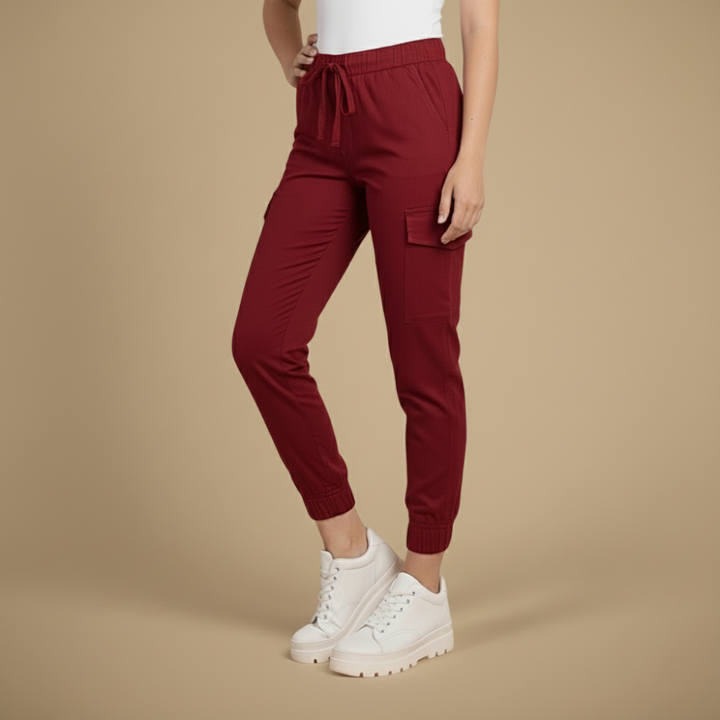 Kate Pantalon Cargo Jogging Femme Jogger Streetwear à Taille Élastique et Poches, vue 8