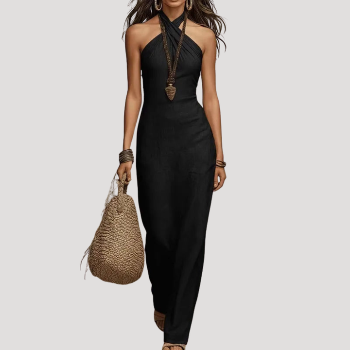 Elegant Bohemian Backless Maxi Dress for Women