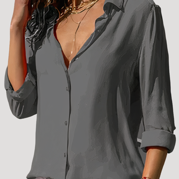 Blouse fluide et élégante à manches longues