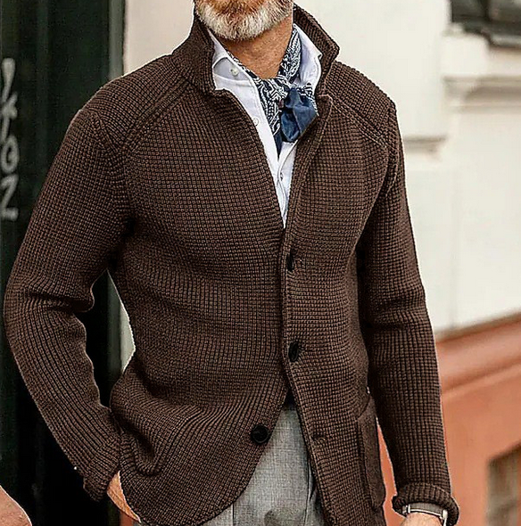 Edward Blazer Homme Vintage Col Montant Élégant, Manches Longues & Style Intemporel, vue 8
