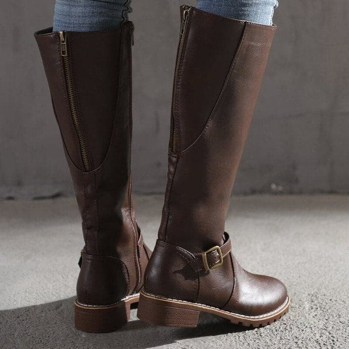 Megan Bottes Hautes Femme Talon Bloc Confortable & Bout Rond Élégant, vue 6