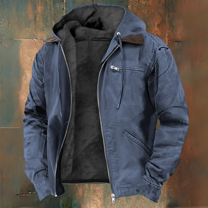 Caleb Veste Western Homme Surchemise Automne-Hiver Légère avec Capuche Style Traditionnel, vue 4