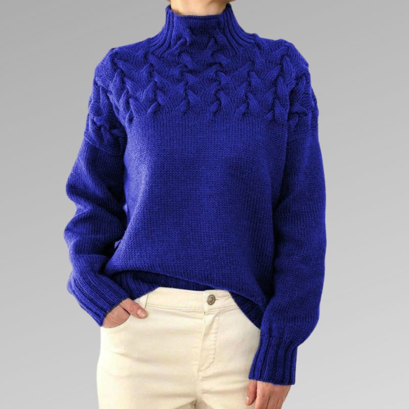 Reagan Col Roulé Femme Pull d’Hiver Élégant en Coton Mélangé Doux et Confortable, vue 4