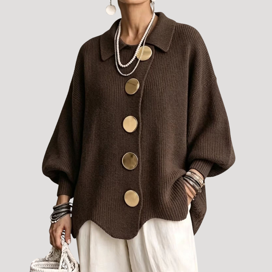 Violette Cardigan Femme Oversize Boutonné