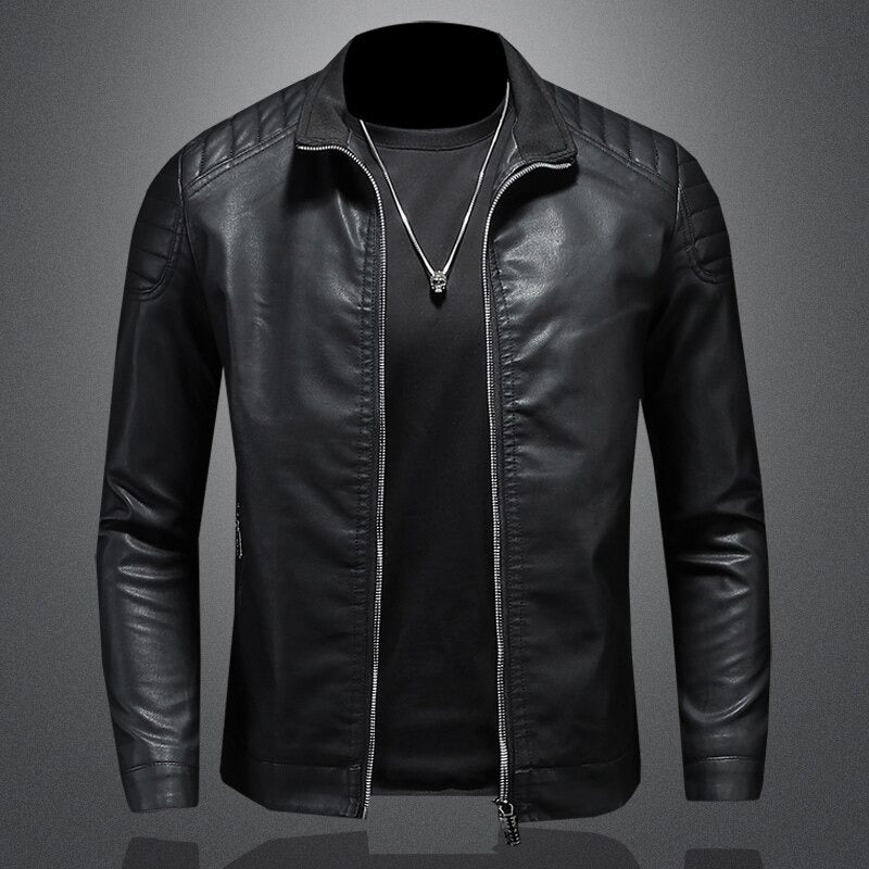 Lance Veste Homme en Cuir Élégante, Confortable avec Coupe Régulière & Fermeture Éclair, vue 3
