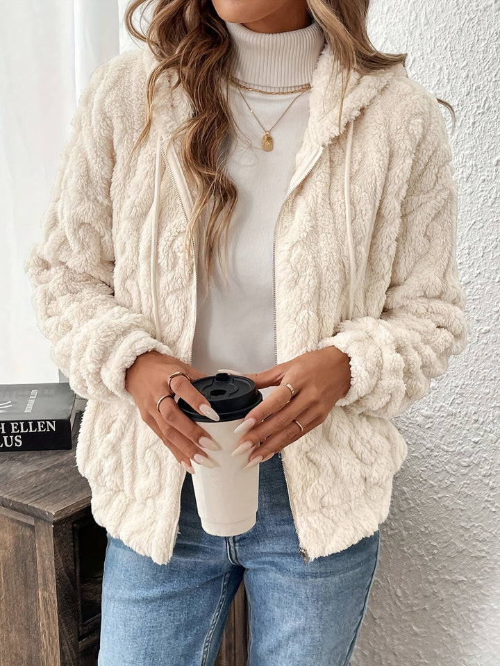 Francesca Veste Femme Veste Zippée à Capuche en Polaire Douce & Chaude pour Automne/Hiver, vue 4