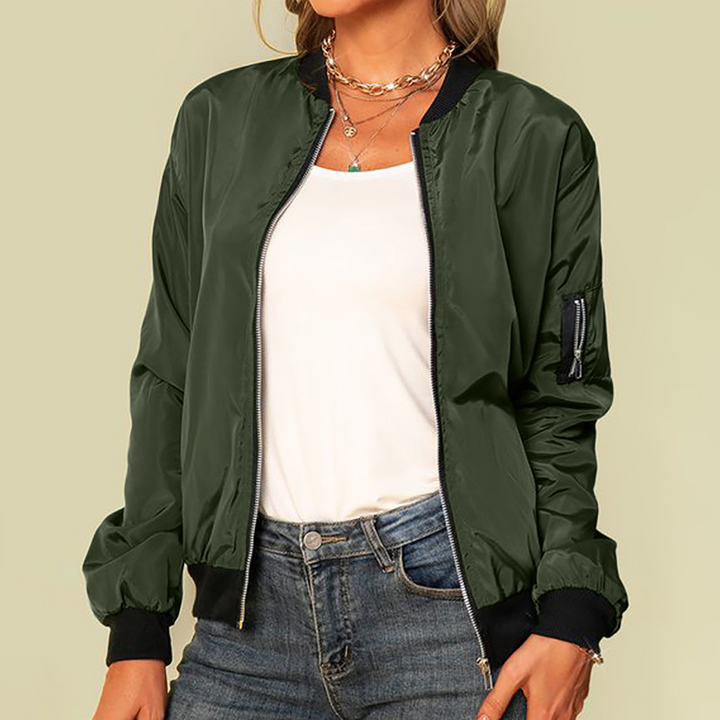 Ailany Blouson Bomber Femme Veste Légère avec Fermeture Éclair & Style Moderne, vue 7