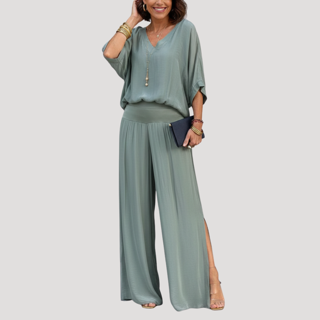 Women's Elegant Loose Two-Piece Trouser Set