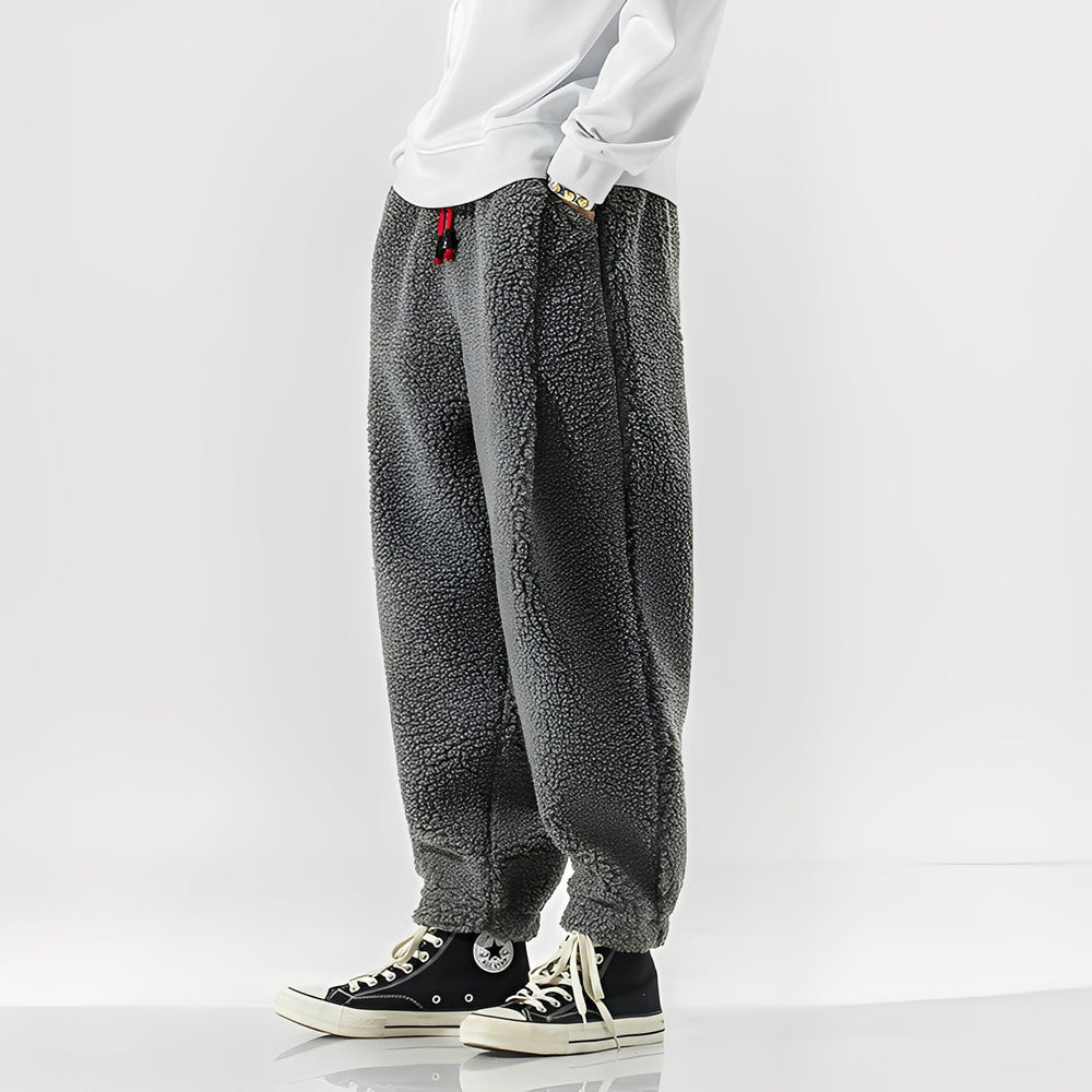 Nathaniel Pantalon Homme en Polaire Teddy Loungewear Doux et Chaud à Coupe Décontractée pour un Confort Quotidien, vue 2