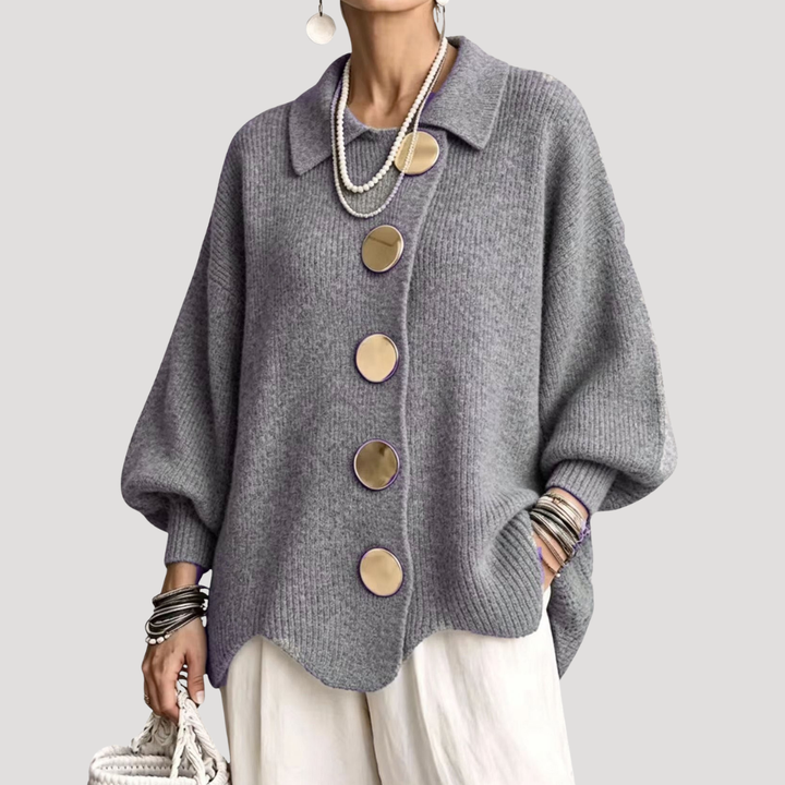 Violette Cardigan Femme Oversize Boutonné
