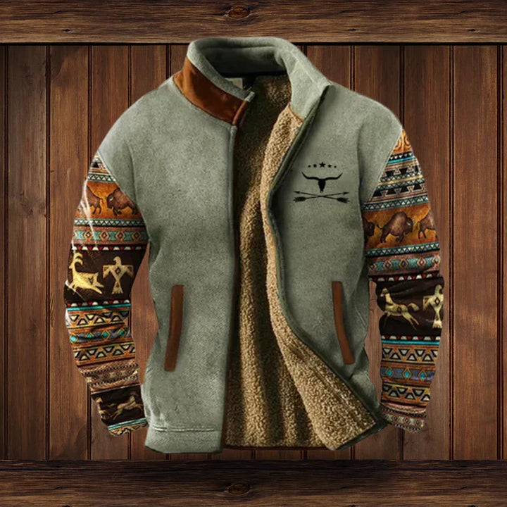 Noah Veste Chaude Style Western Doublure Polaire & Motifs Ethniques pour un Confort Hivernal, vue 2