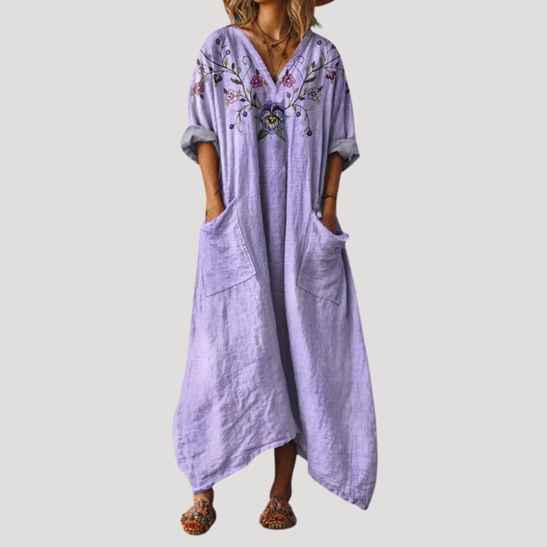 Robe Longue Femme Décontractée Imprimé Ethnique