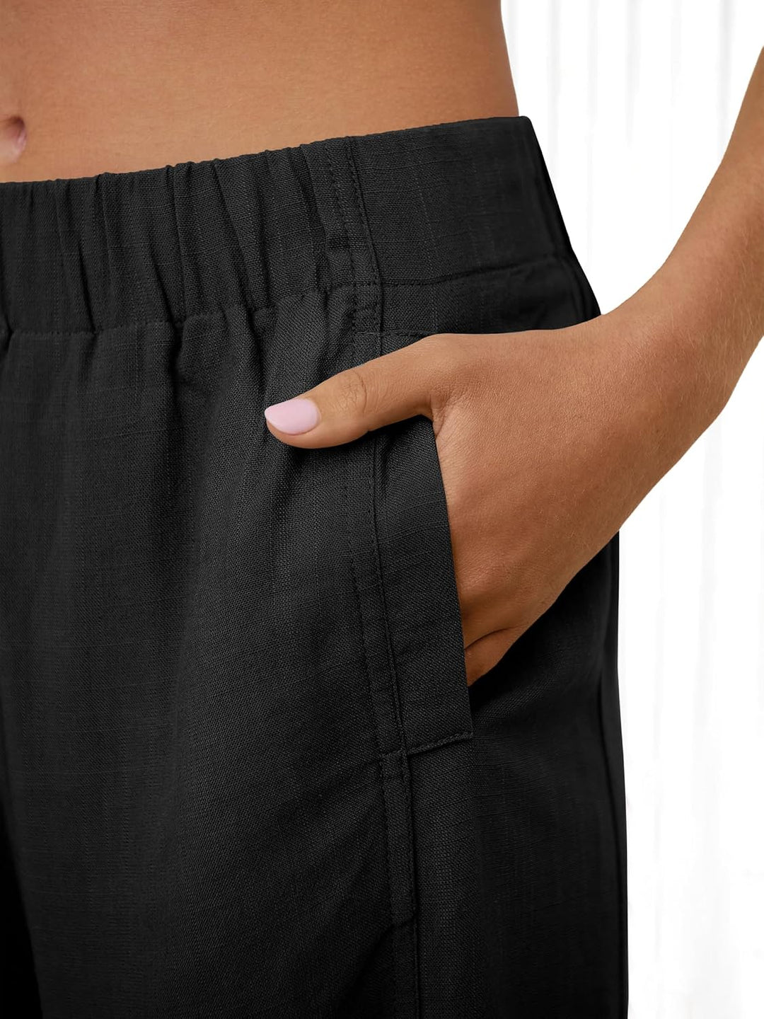 Jessica Pantalon Femme Palazzo Lin Large Taille Élastique & Poches Bohème, vue 5