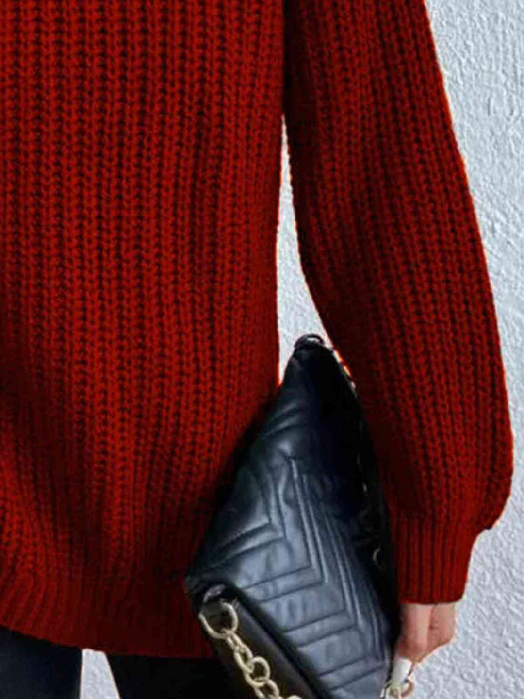 Angela Pull Femme Pull à Col Roulé Côtelé avec Fente Latérale Chic pour Automne/Hiver Élégant, vue 12