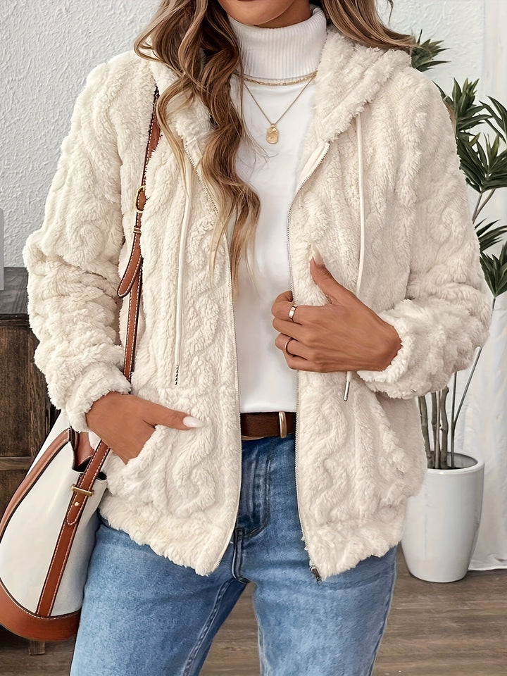 Francesca Veste Femme Veste Zippée à Capuche en Polaire Douce & Chaude pour Automne/Hiver, vue 3