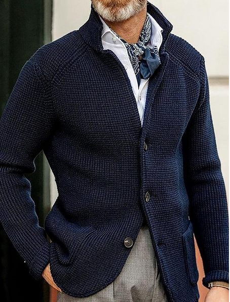 Edward Blazer Homme Vintage Col Montant Élégant, Manches Longues & Style Intemporel, vue 10