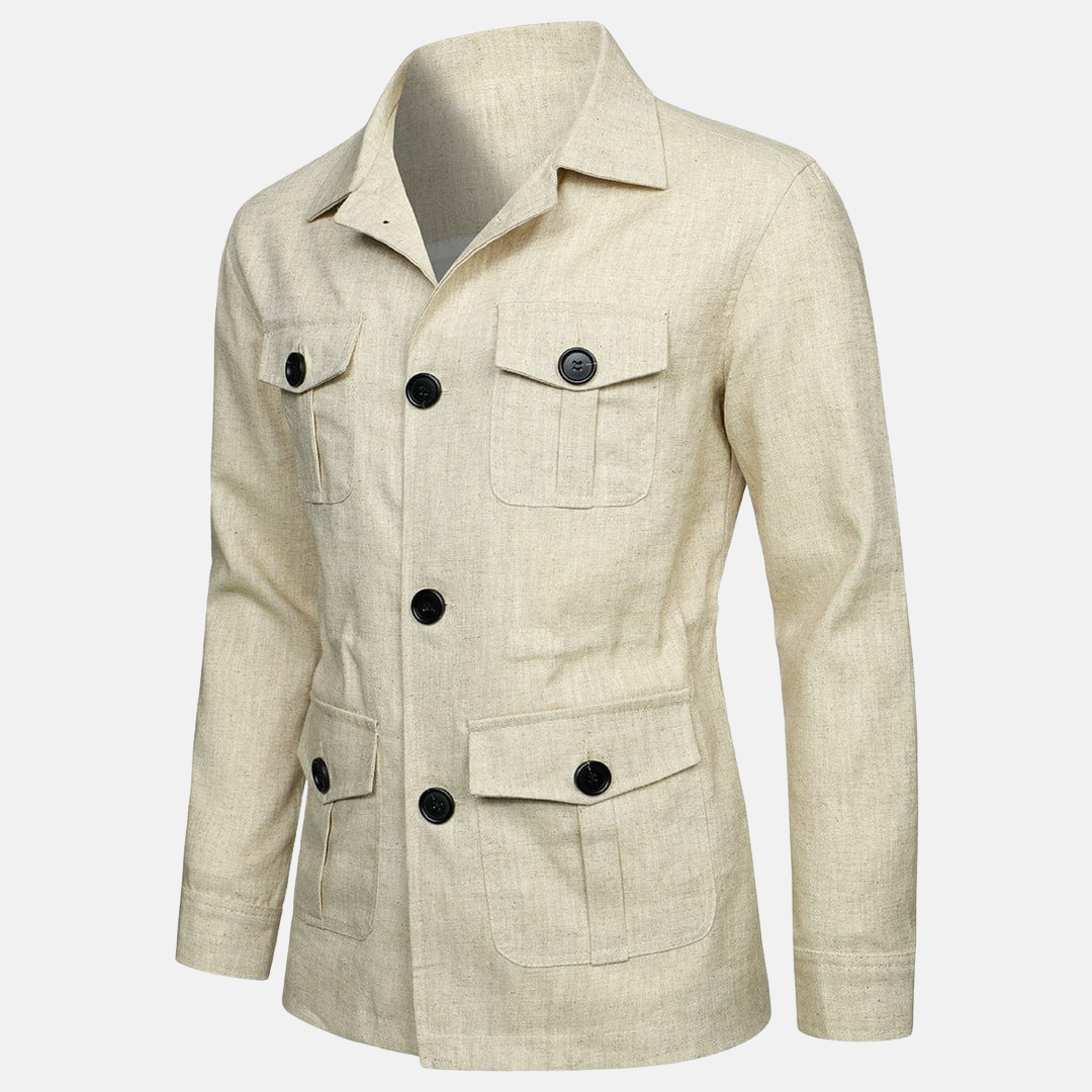 Vince Veste Homme Élégante Style Classique avec Multiples Poches & Fermeture à Boutons, vue 12