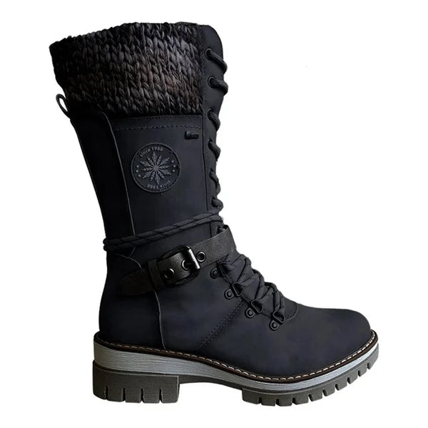 Kylee Bottes Hautes Femme Hiver Élégantes avec Isolation Chaude, Doublure Confort & Fermeture Zippée, vue 5