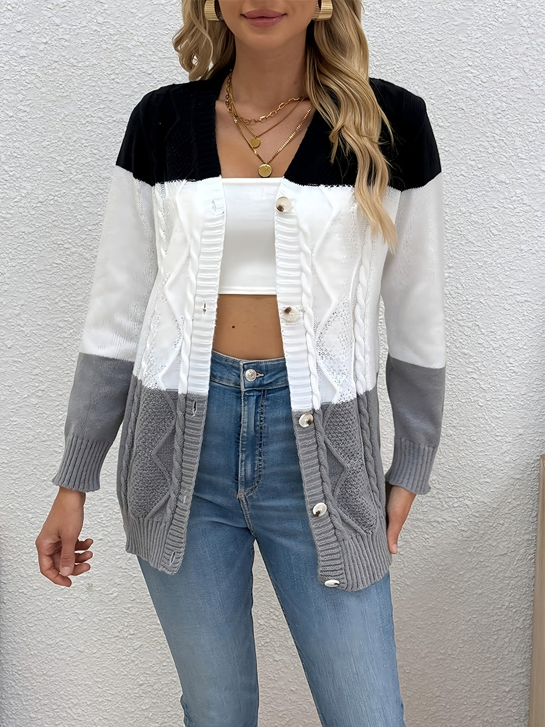 Gilet Patchwork pour femme, vue 2