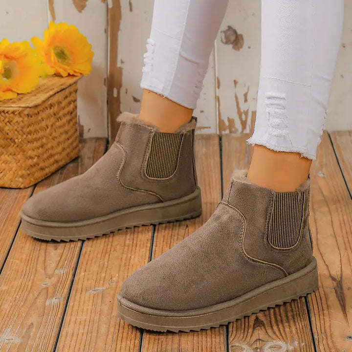 Millie Bottines Femme Chaudes Bottines à Enfiler avec Doublure Fausse Fourrure & Semelle Robuste, vue 4