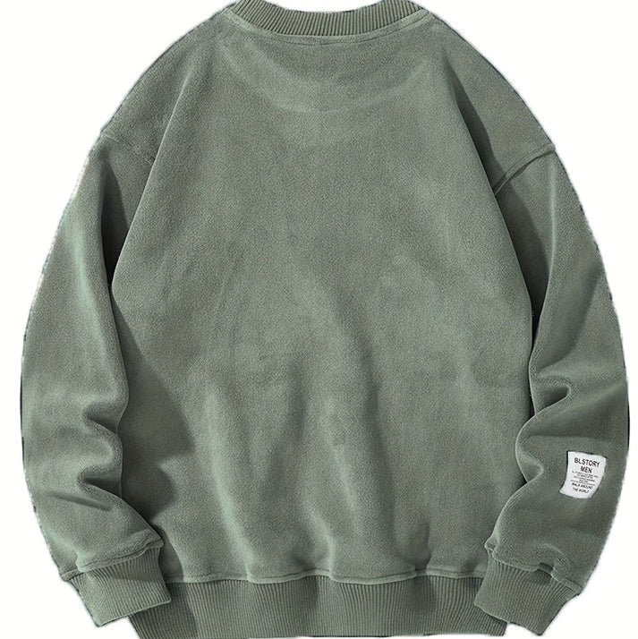 Pull Décontracté À Col Rond Avec Lettres Brodées Pour Hommes, vue 8