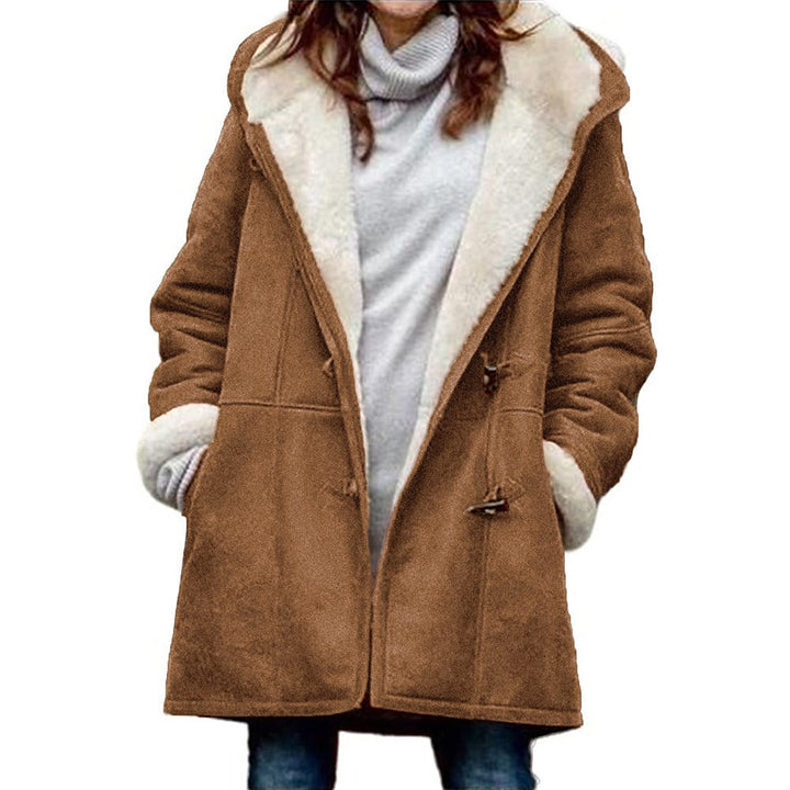 Kiara Manteau Femme en Daim Élégant Manteau à Capuche Chaud et Confortable pour l’Hiver, vue 8