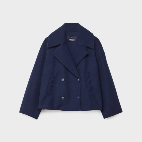 Addison Veste Femme Manteau Court Élégant à Double Boutonnage au Style Moderne, vue 8