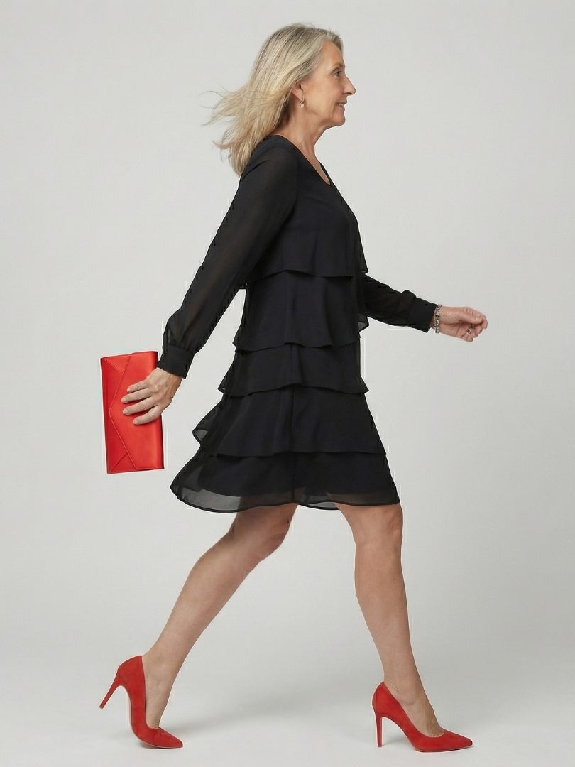 Robe à couches propre longueur genou Lila
