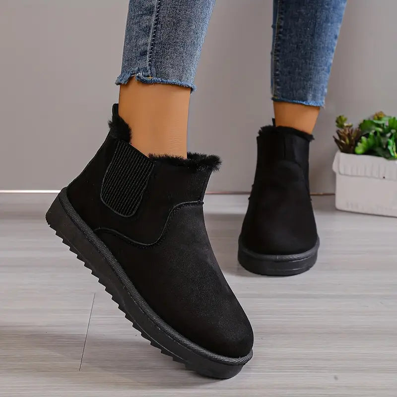 Millie Bottines Femme Chaudes Bottines à Enfiler avec Doublure Fausse Fourrure & Semelle Robuste, vue 3
