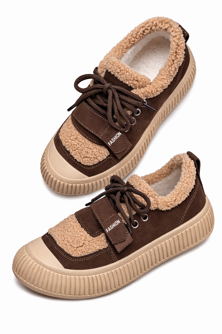 Amelia Baskets Montantes Hiver Femme Doublure Peluche & Semelle Antidérapante Chaude