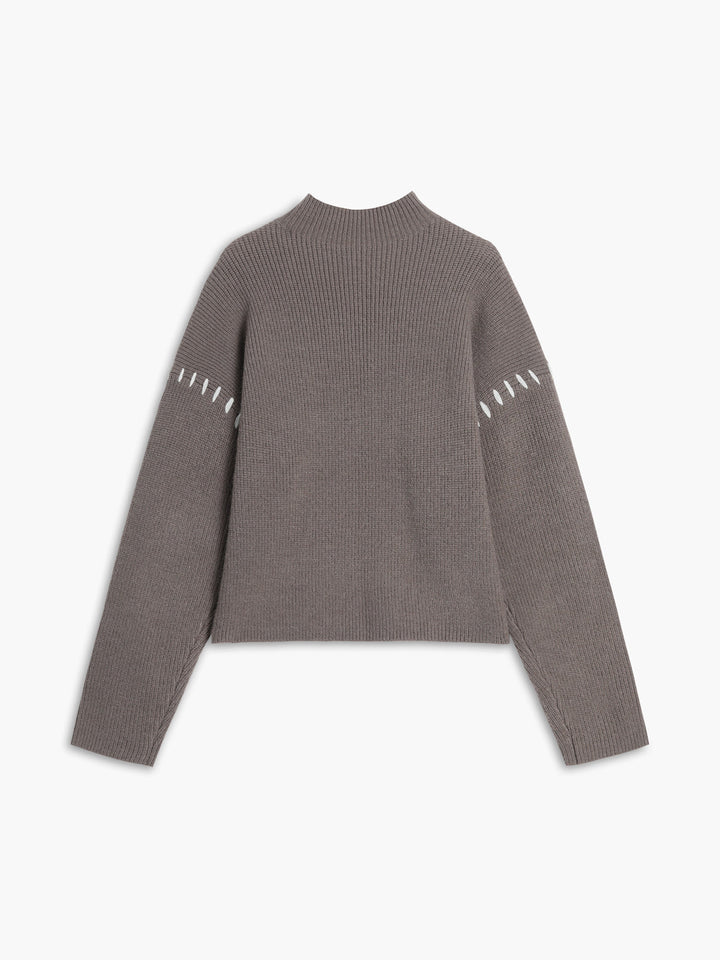 Kayla Pull Femme Pull Oversize à Col Montant en Maille Douce Chic & Confortable, vue 9