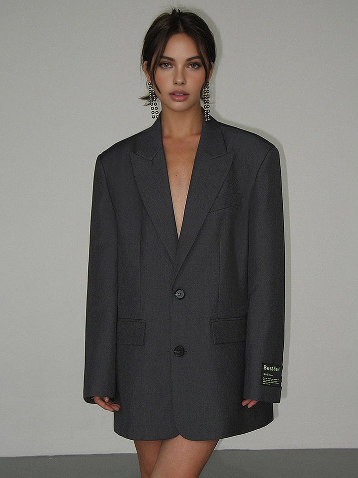 Lorène Blazer Femme Blazer Oversize avec Revers Classiques & Coupe Élégante Intemporelle, vue 7