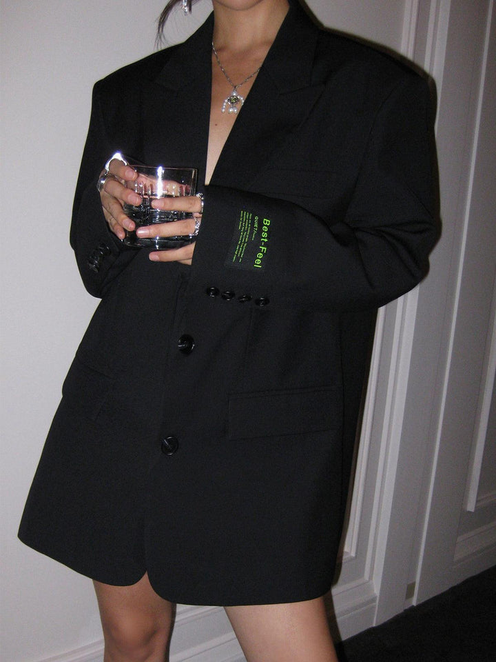 Lorène Blazer Femme Blazer Oversize avec Revers Classiques & Coupe Élégante Intemporelle, vue 9