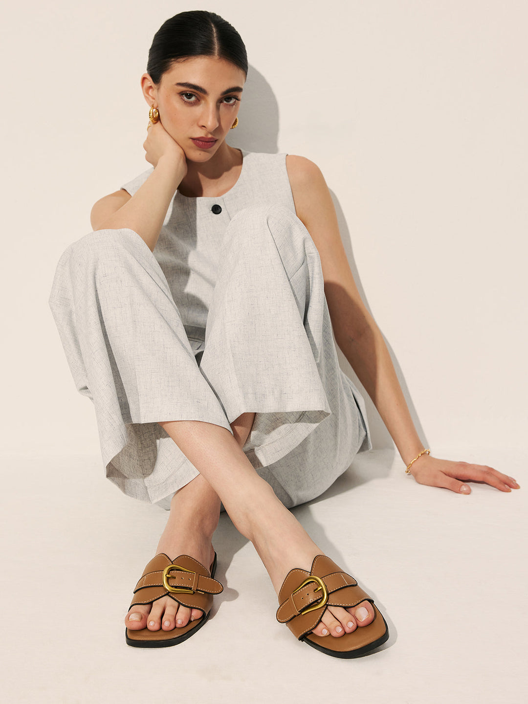 Héloïse Sandales Femme Cuir Confortables avec Bride Ajustable & Semelle Ergonomique, vue 6
