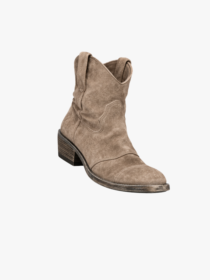 Bottes Classiques en Daim à Talons Blocs Western pour femme