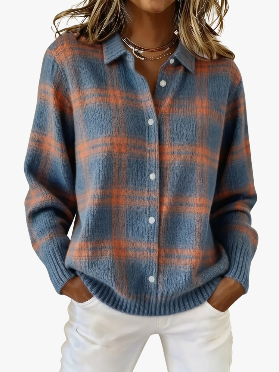 Gilet Tricoté à Col pour femme