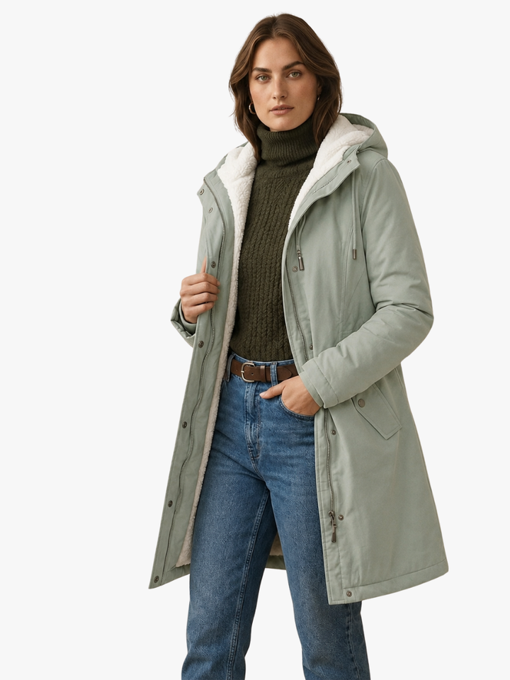 Parka d'Hiver Doublée en Polaire pour femme