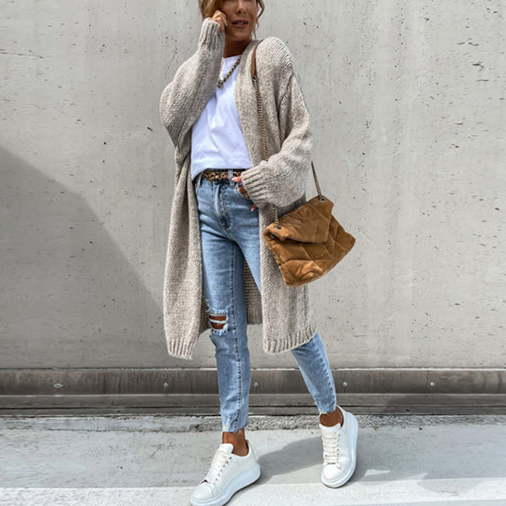 Bérénice Cardigan Femme Oversize en Maille Douce
