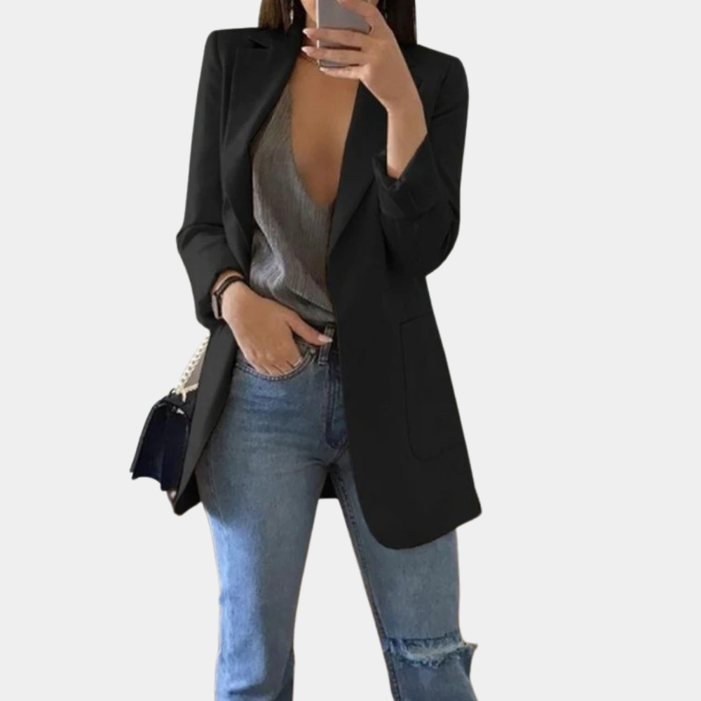 Bella Blazer Femme Blazer Élégant à Manches Longues avec Coupe Chic et Moderne