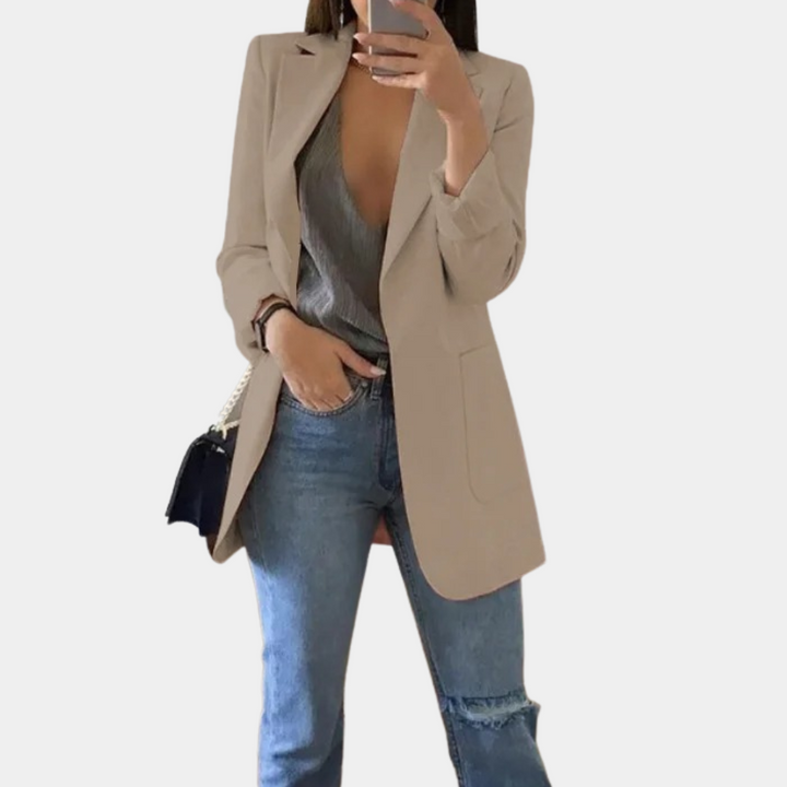 Bella Blazer Femme Blazer Élégant à Manches Longues avec Coupe Chic et Moderne, vue 4