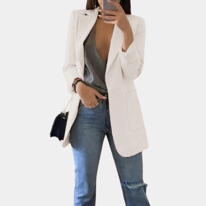 Bella Blazer Femme Blazer Élégant à Manches Longues avec Coupe Chic et Moderne, vue 6