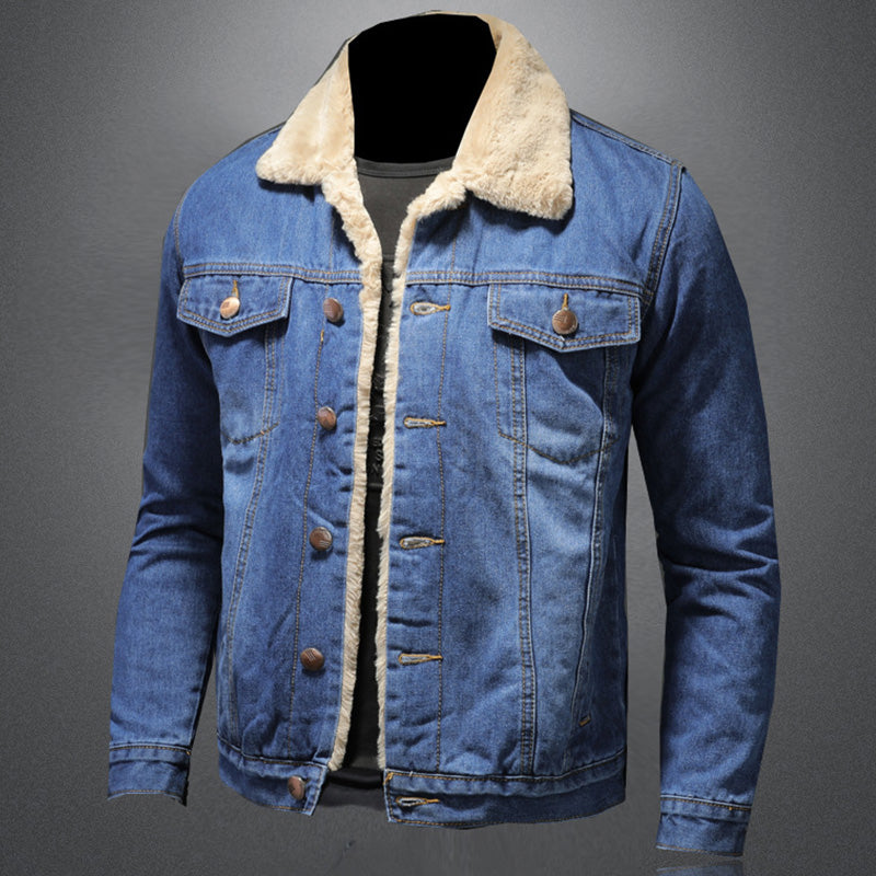 Jackson Veste en Denim Homme Jean Jacket Doublée Chaude au Style Classique et Moderne, vue 3