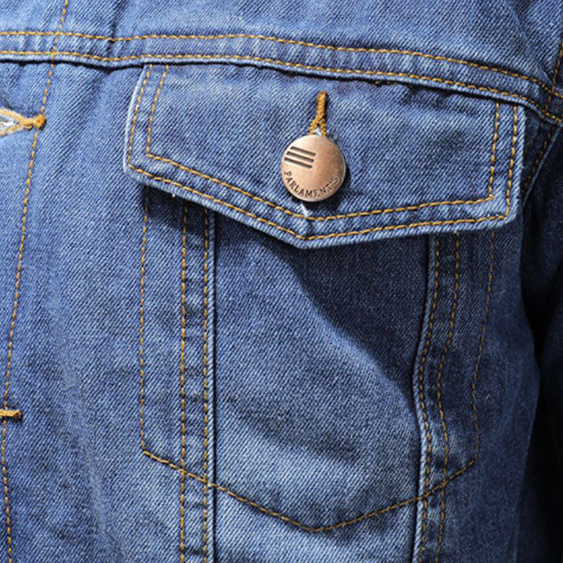 Jackson Veste en Denim Homme Jean Jacket Doublée Chaude au Style Classique et Moderne, vue 6