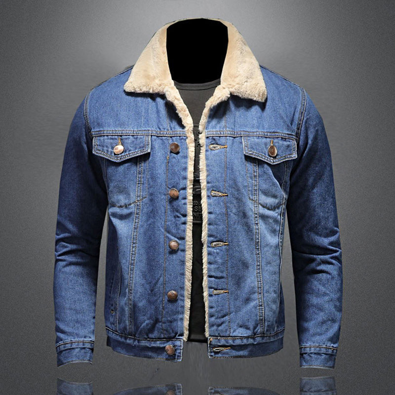 Jackson Veste en Denim Homme Jean Jacket Doublée Chaude au Style Classique et Moderne
