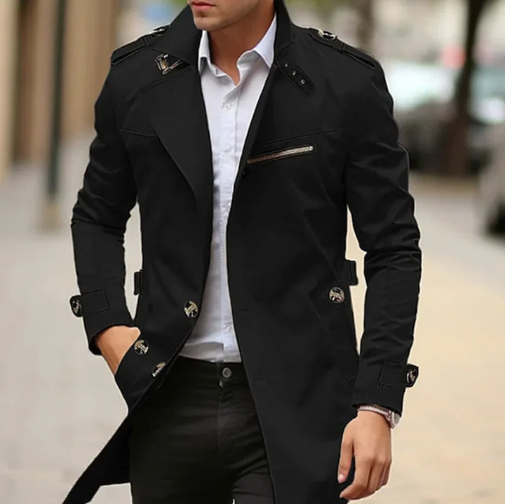 Nelio Manteau Homme Automne Élégant Trench Italien Chic & Confortable, vue 2